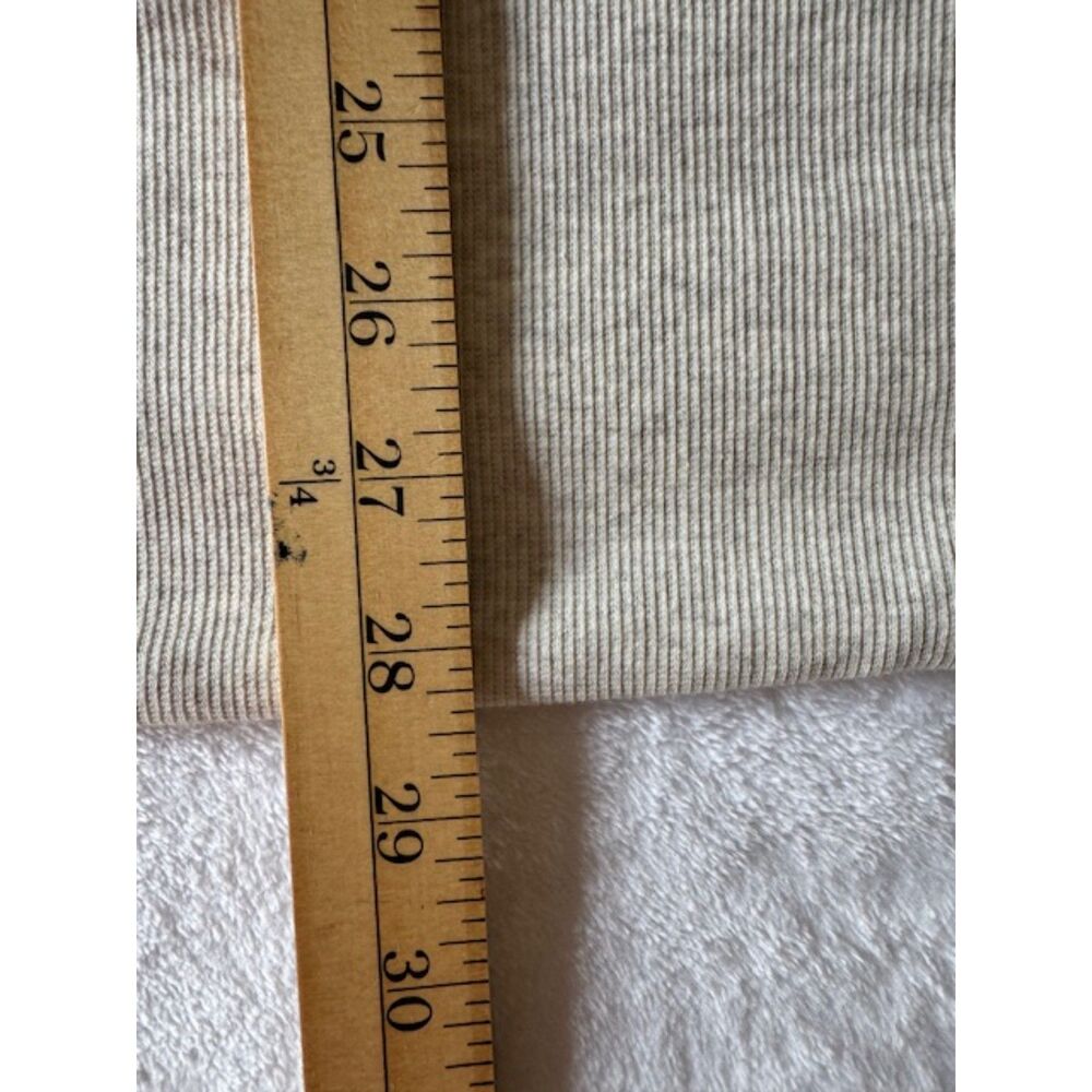 Lululemon M/L Heather Cream Scuba Oversized Funnel-Neck Half Zip Gold Tone NWT - Picture 11 of 12